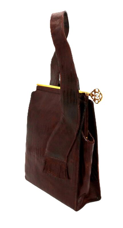 Vintage - KORO CREATION- Brown LIZARD Skin Structured Handbag - RARE - Mid Century - - product images  of 