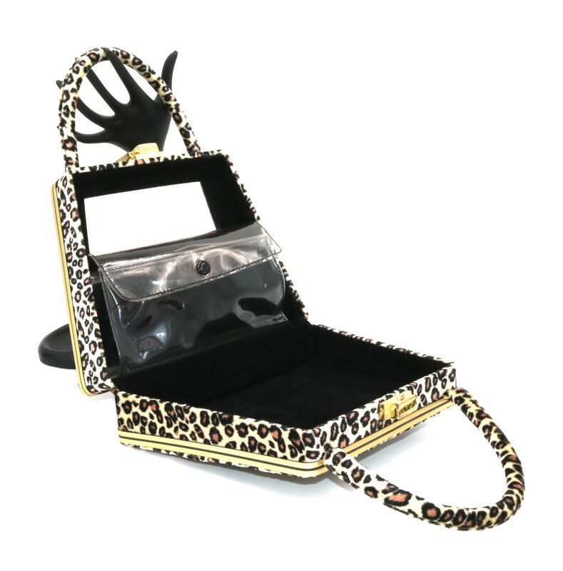 Vintage Leopard Print Carryall Handbag - Mid Century - 50s-60s - - product images  of 