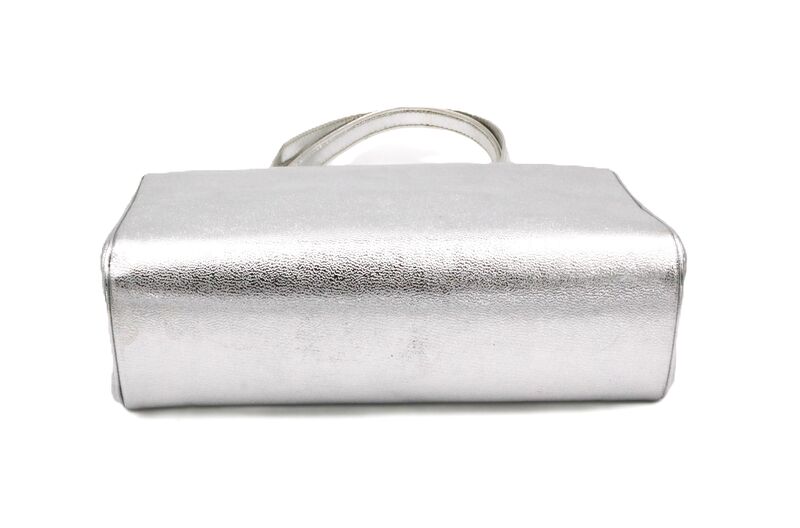 Vintage Small - MISS LEWIS - Leather Silver Toned Handbag - Mid Century  - product images  of 