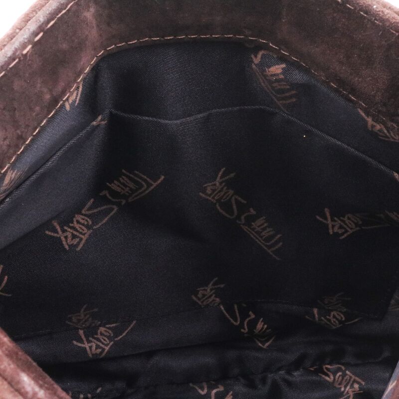 Vintage 70s-80s - RUTH SALTZ - Brown Suede Snake Skin Cougar Shoulder Bag - Retro - product images  of 