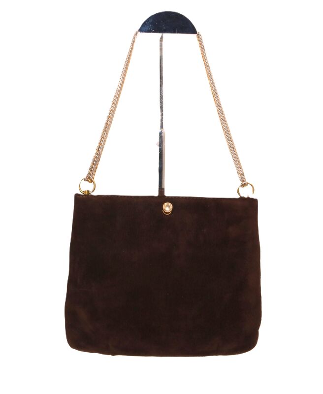 Vintage 70s-80s - RUTH SALTZ - Brown Suede Snake Skin Cougar Shoulder Bag - Retro - product images  of 