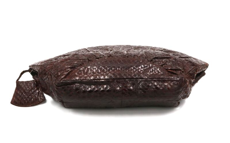 Vintage - DEITSCH - Dark Brown Snake Skin Clutch Handbag - 40s-50s - product images  of 
