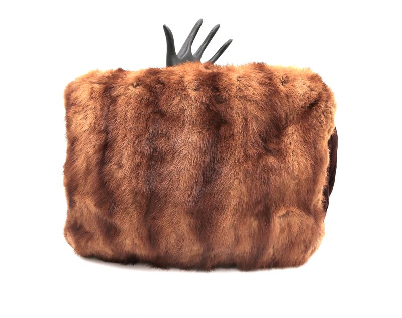 Vintage Large Light Brown - MINK - Fur Muff Hand Warmer - product images  of 