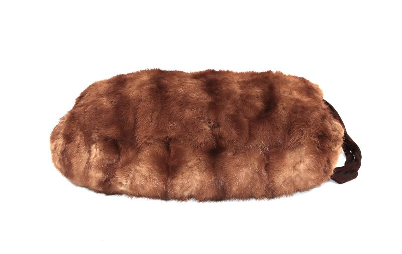 Vintage Large Light Brown - MINK - Fur Muff Hand Warmer - product images  of 