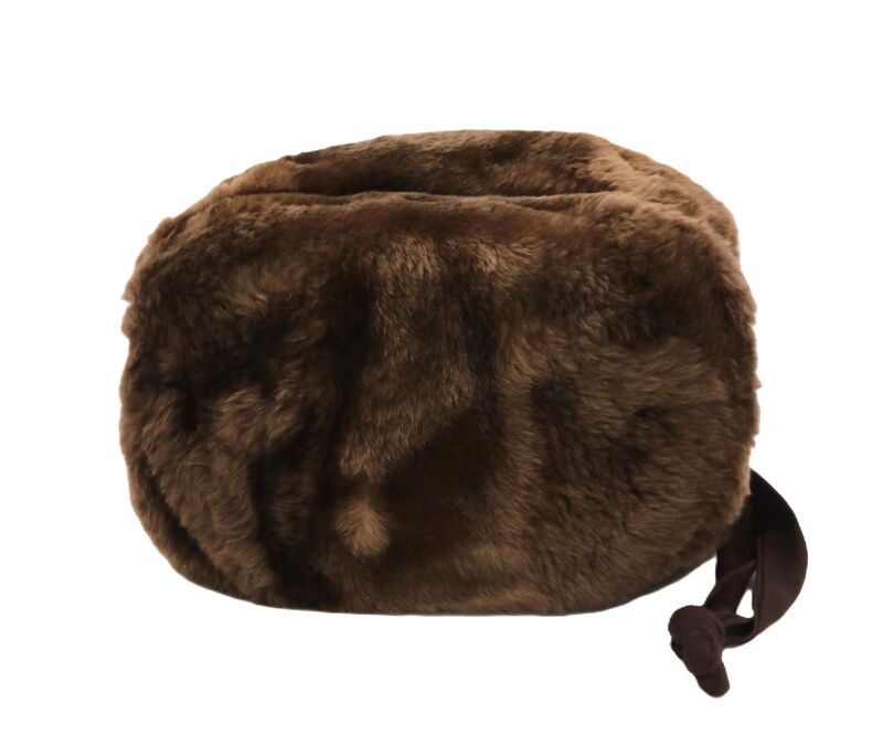 Vintage Small - MINK - Dark Brown Fur Muff Hand Warmer - Mid Century - product images  of 