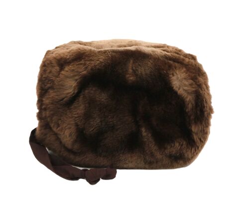Vintage,Small,-,MINK,Dark,Brown,Fur,Muff,Hand,Warmer,Mid,Century,Mink, fur, vintage muff, vintage hand warmer, light brown, fabric, satin, mid century