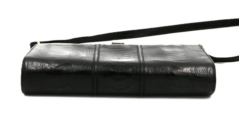 Vintage Black - OSTRICH LEG - Clutch Shoulder Bag - product images  of 