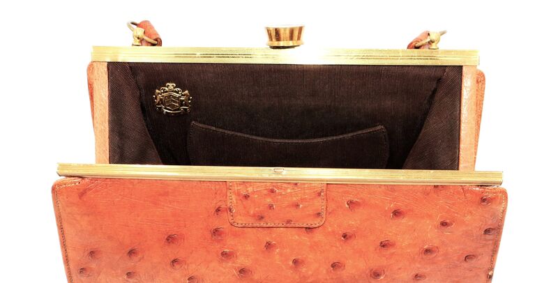 Vintage 50s - EVANS ELEGANCE - OSTRICH Skin Handbag - Rare - - product images  of 