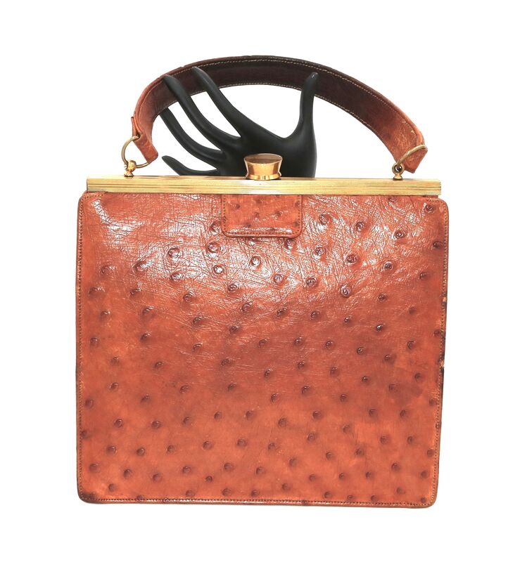 Vintage 50s - EVANS ELEGANCE - OSTRICH Skin Handbag - Rare - - product images  of 