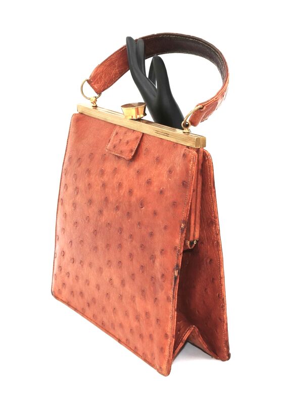 Vintage 50s - EVANS ELEGANCE - OSTRICH Skin Handbag - Rare - - product images  of 