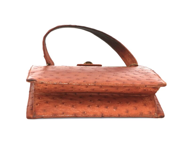 Vintage 50s - EVANS ELEGANCE - OSTRICH Skin Handbag - Rare - - product images  of 