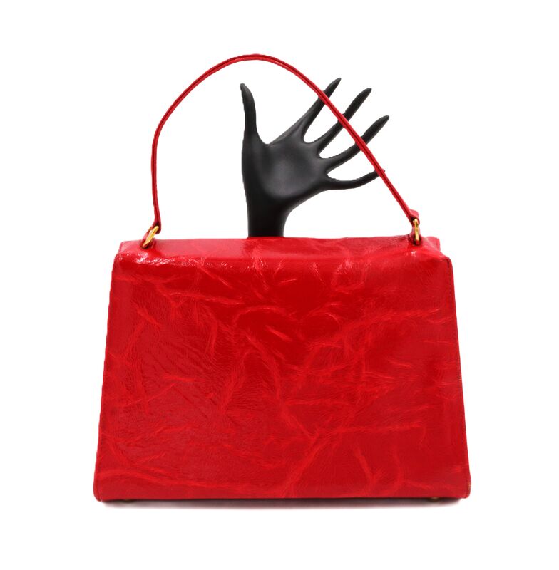 Vintage - RISQUE - Red Patent Leather Like Handbag - Mid Century - - product images  of 