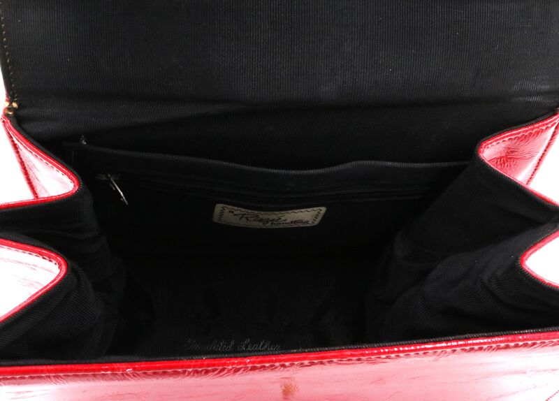 Vintage - RISQUE - Red Patent Leather Like Handbag - Mid Century - - product images  of 