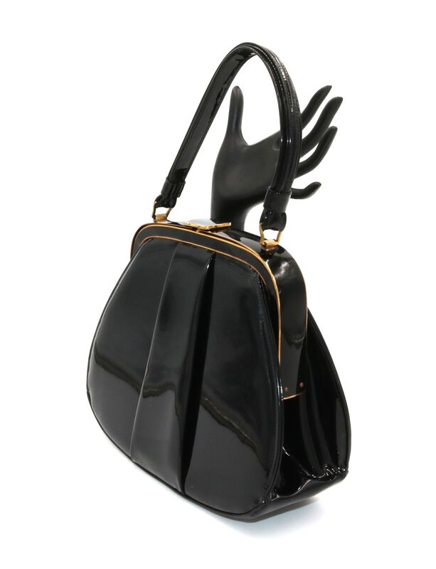 Vintage - LEWIS - Black Patent Leather Handbag - Mid Century - product images  of 