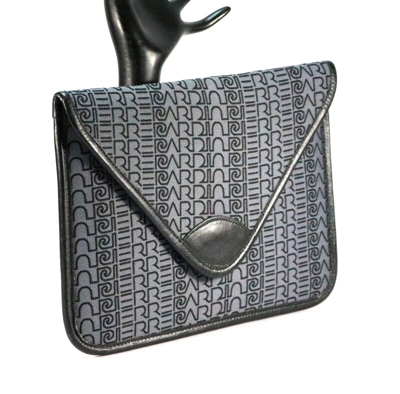 Vintage 60s-70s - PIERRE CARDIN - Blue Monogrammed Envelope Clutch Bag - product images  of 