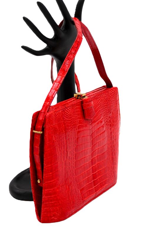 Vintage Small - LUC BENOIT - Red Crocodile Handbag Shoulder bag - GERMANY - - product images  of 