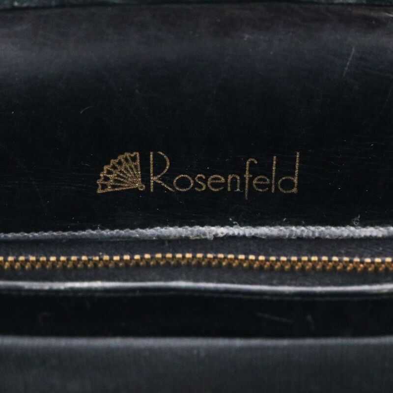 Vintage - ROSENFELD - Black Leather Double Handle Handbag - Mid Century - product images  of 