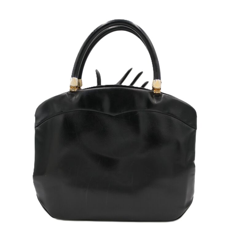 Vintage - ROSENFELD - Black Leather Double Handle Handbag - Mid Century - product images  of 