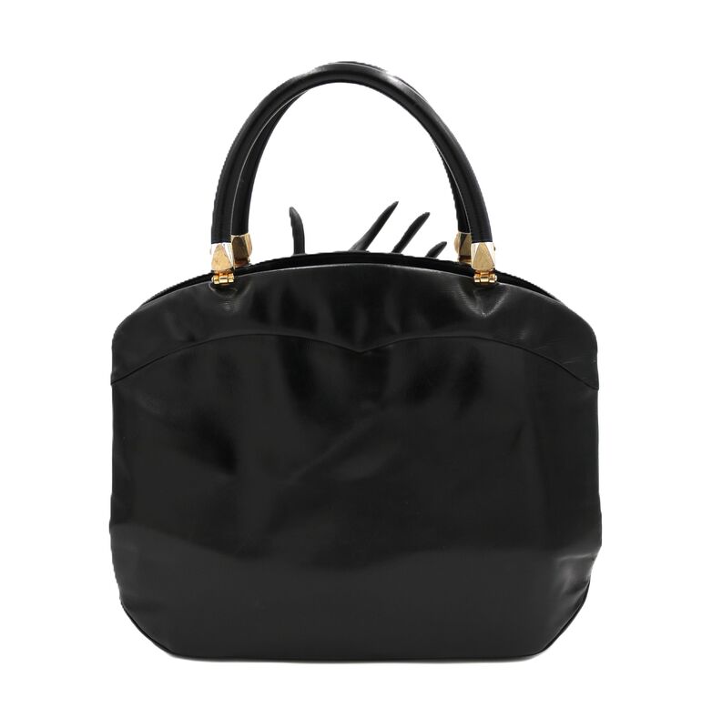 Vintage - ROSENFELD - Black Leather Double Handle Handbag - Mid Century - product images  of 