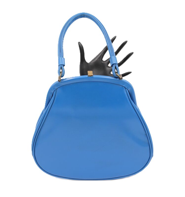 Vintage 50s-60s - GARAY - Light Blue Patent Leather Like Handbag - Retro  - product images  of 