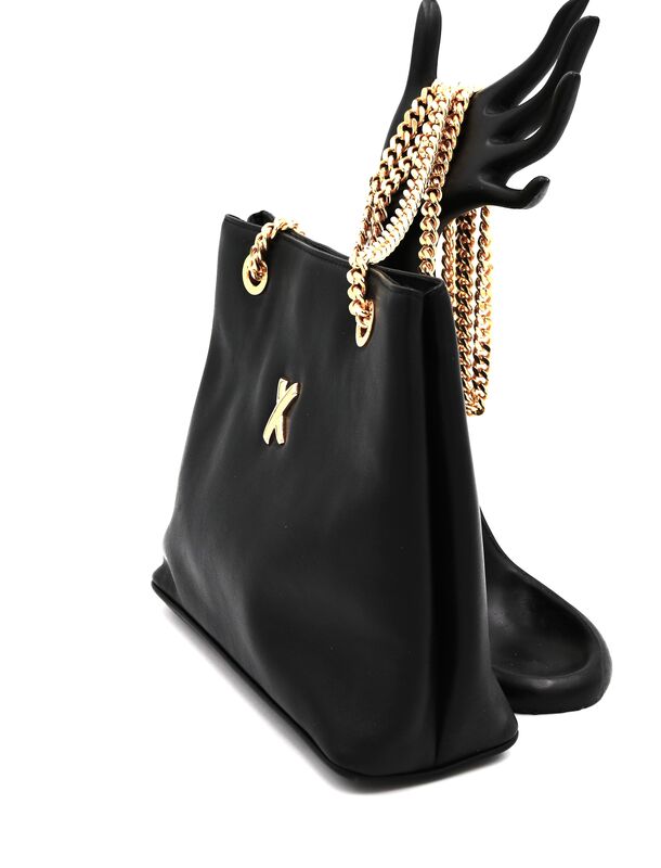 Vintage - PALOMA PICASSO - Black Leather Shoulder Cross Body Bag - ITALY - product images  of 