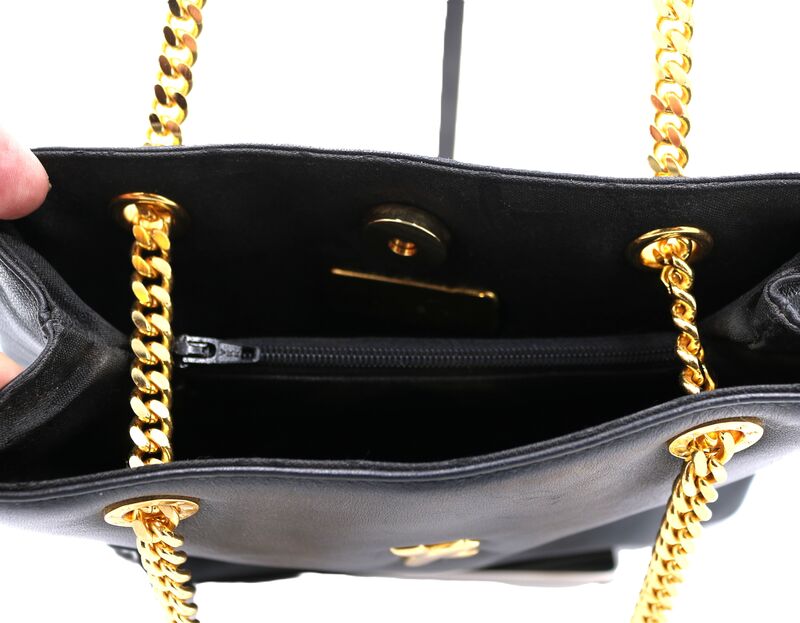 Vintage - PALOMA PICASSO - Black Leather Shoulder Cross Body Bag - ITALY - product images  of 