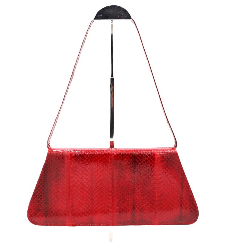 Vintage - LELYA - Red Cobra - SNAKE SKIN - Shoulder Bag - Retro - product images  of 