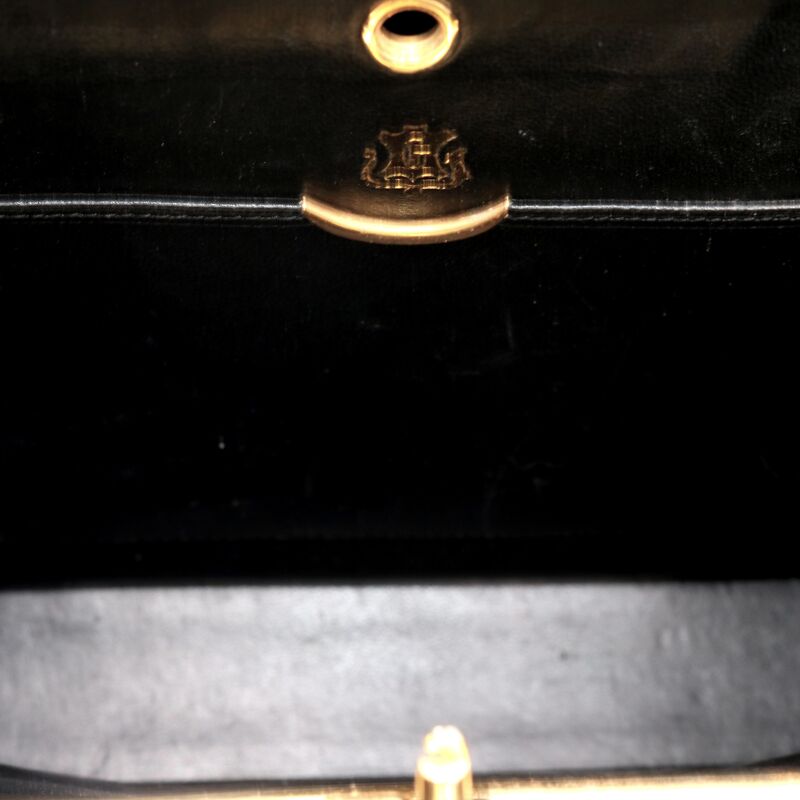 Vintage 60s - LEDERER - for Grimaldi Black LIZARD Skin Structured Handbag - product images  of 