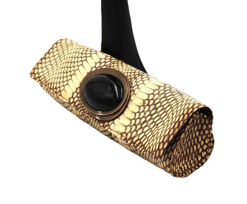Vintage - R &amp; Y AUGOUSTI - Brown Tones PYTHON Snake Skin Clutch Handbag - product images  of 