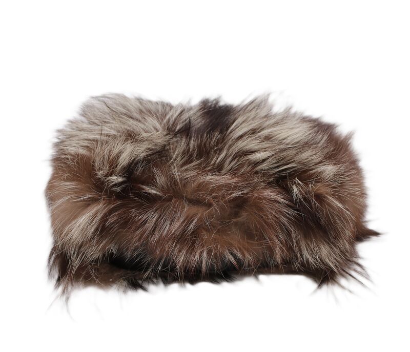 Vintage - GRETA - Brown Fox Fur handbag Purse Muff - Mid Century - product images  of 