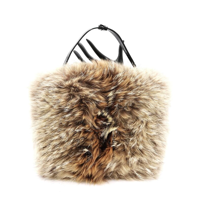 Vintage - GRETA - Blond Fox Fur handbag Purse Muff - Mid Century - product images  of 
