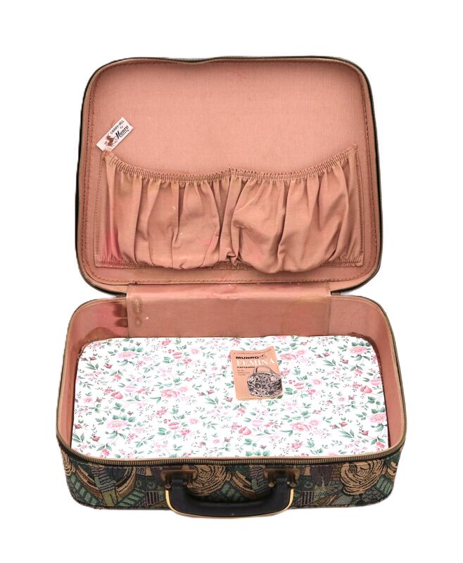 Vintage - MUNRO - Tapestry Carry-All Suitcase Luggage - Mid Century - 60s-70s - product images  of 