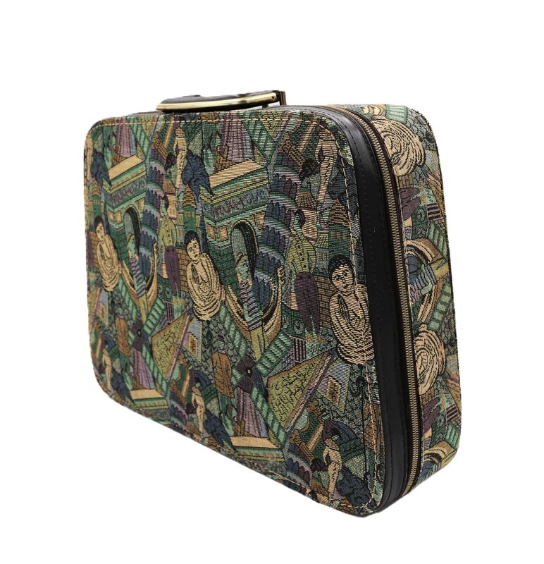 Vintage - MUNRO - Tapestry Carry-All Suitcase Luggage - Mid Century - 60s-70s - product images  of 