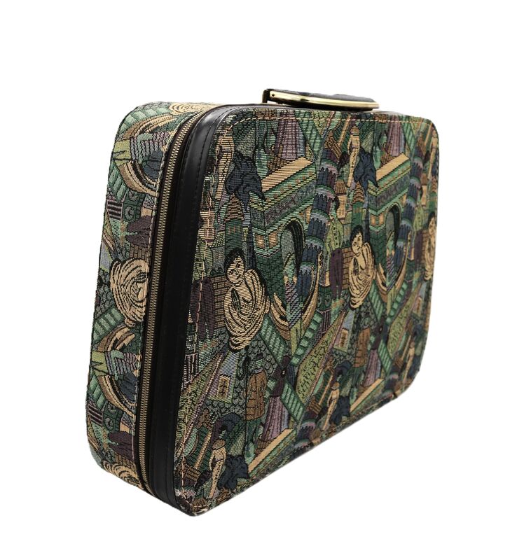 Vintage - MUNRO - Tapestry Carry-All Suitcase Luggage - Mid Century - 60s-70s - product images  of 
