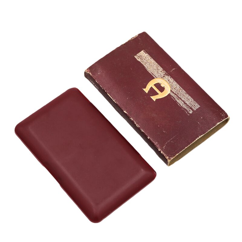 Vintage - ETIENNE AIGNER - Boxed Maroon Enamel Gold Toned Stick Lighter - 50-60s - Mid Century - product images  of 