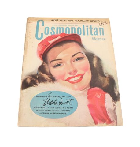 Vintage,-,COSMOPOLITAN,Magazine,February,1946,Cosmopolitan, vintage, magazine, 1946, paper, retro, advertisements, 