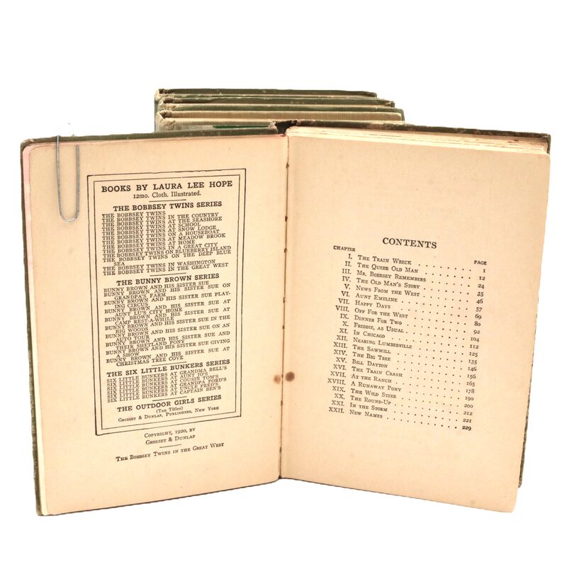 Antique Childrens Books - Meadow-Brook Girls - Bobbsey Twins - Lot of 4 - product images  of 