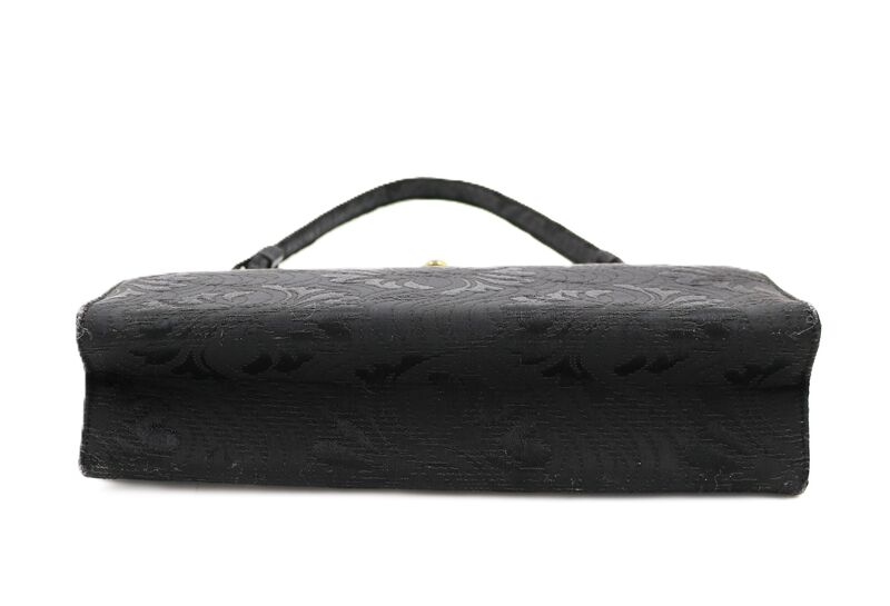 Vintage 50s-60s - LA FRANCE - Black Brocade Fabric Handbag - Mid Century - product images  of 