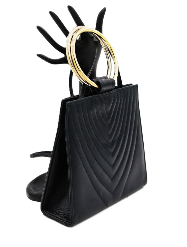 Vintage Small - ZENITH - Black Leather Shoulder Cross Body Bag - 80s-90s - product images  of 