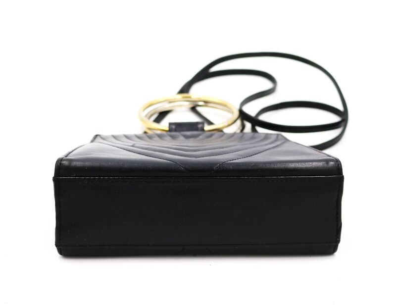 Vintage Small - ZENITH - Black Leather Shoulder Cross Body Bag - 80s-90s - product images  of 