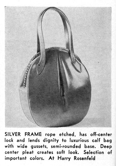 Vintage Black - ROSENFELD - Leather Double Handle Handbag - Mid Century - product images  of 
