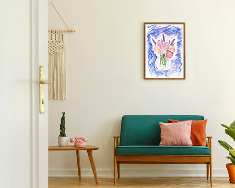 Flowers,Fine,Art,Print,horoscope art, Astrology art, astrological art, zodiac art, zodiac painting, astrology print, zodiac print, birthchart print, esoteric art, esoteric print, abstract art, abstract painting, planet art, age of Aquarius art, Aries art print, Taurus art print