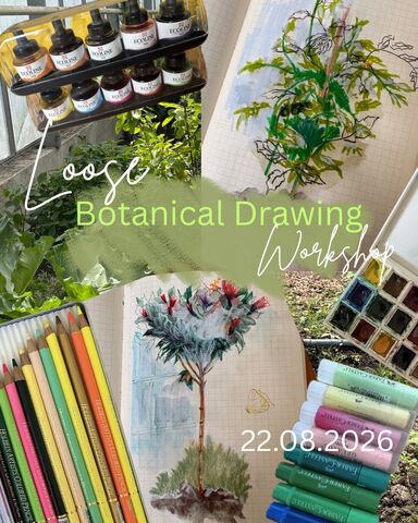 Loose,Botanical,Drawing,in,the,Greenhouse,Drawing Workshops 