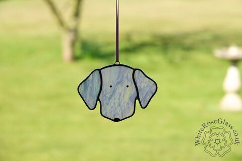 Dog/Puppy,Head,Suncatcher,-,Pearl,White, Gift, Home Decoration, Dog, Puppy