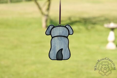 Dog,Sitting,Suncatcher,-,Cloudy,White, Gift, Home Decoration, Puppy, Sitting Dog