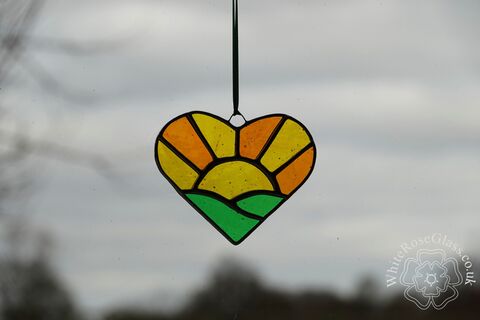 Heart,-,I,Love,Sunshine,Small,Suncatcher, Gift, Home Decoration, Landscape, Countryside, Heart, Sunshine, Sunset, Sunrise