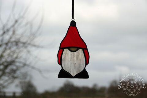 Gnome,Suncatcher,-,Red, Hanger, Gift, Home Decoration, Gnome, Santa, Wizard