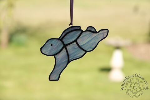 Bunny,Leaping,Suncatcher,-,Pearl,White, Gift, Home Decoration, Bunny, Rabbit, Hare