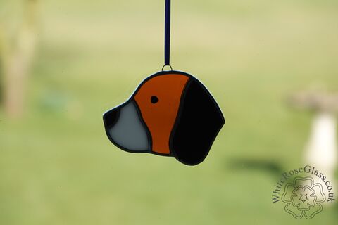 Beagle,Head,Suncatcher,-,Black,Ear, Gift, Home Decoration, Beagle, Dog, Puppy