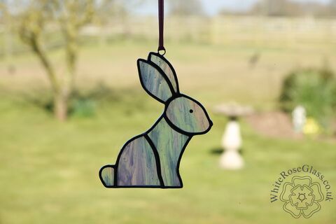 Bunny,Sitting,Suncatcher,-,Pearl,White, Gift, Home Decoration, Bunny, Rabbit